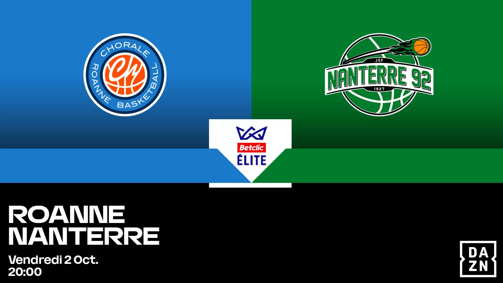 📺 Pour regarder Roanne vs Nanterre sur DAZN 👈
