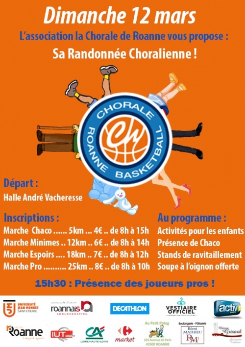 Chorale Roanne Basket – Participez à La Randonnée Choralienne Ce Dimanche